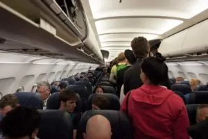 boarding an aircraft