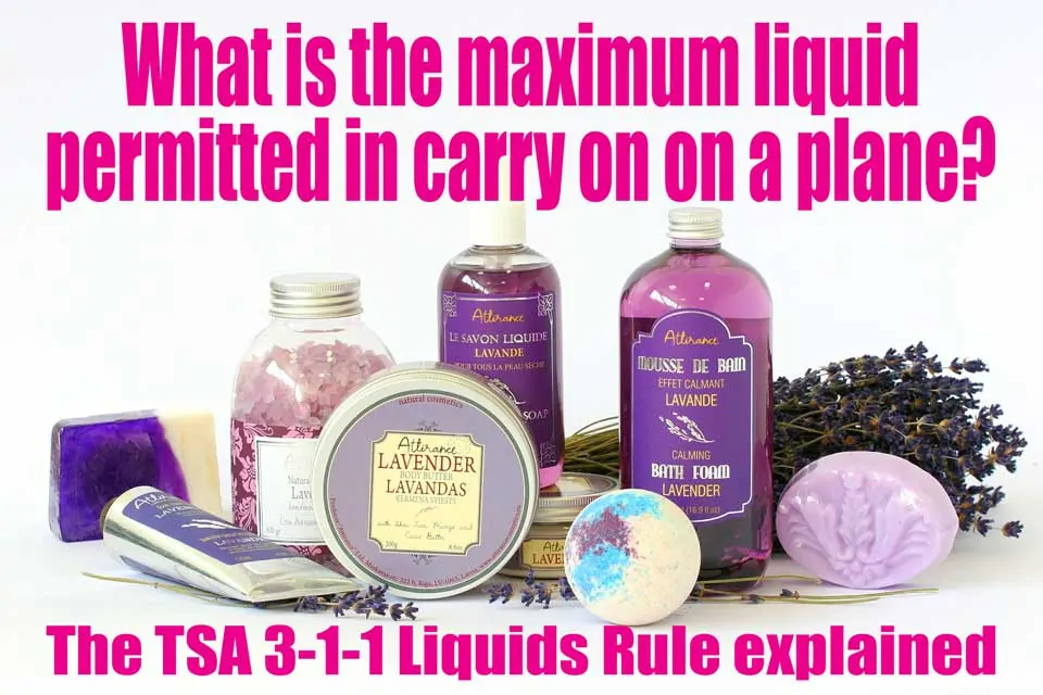 Maximum liquid permitted in carry on