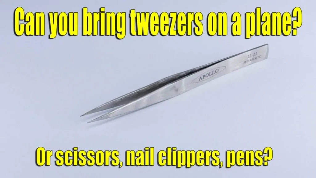 can you take tweezers on a plane