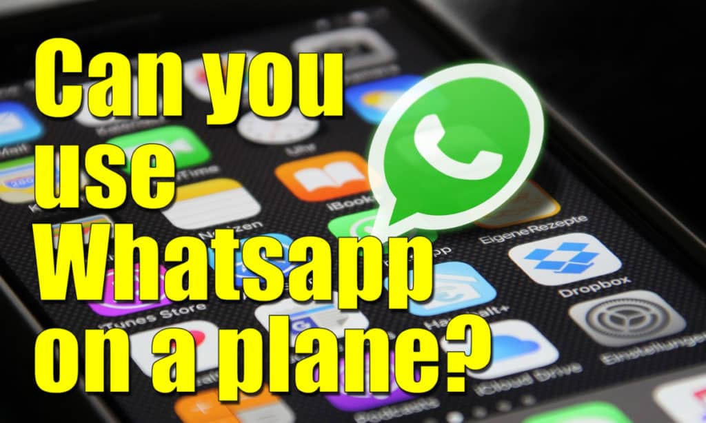 whatsapp on a plane