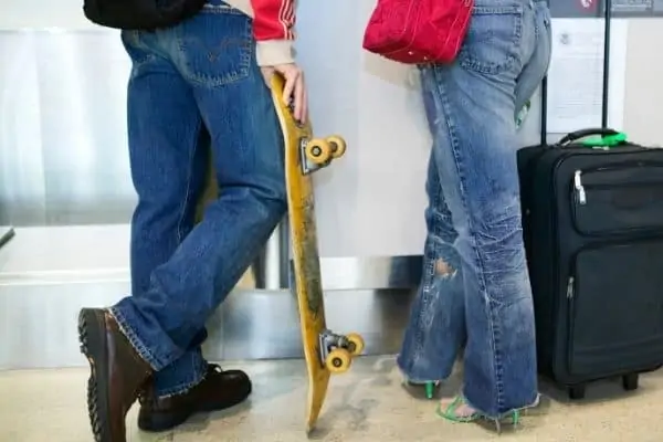 can you take a skateboard on a plane