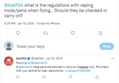 TSA on Juul in checked bags