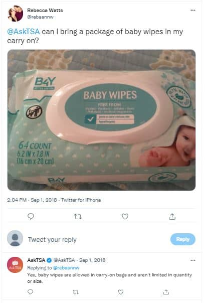 Can You take Baby Wipes through airport security
