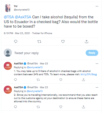 checked baggage liquid limit for alcohol