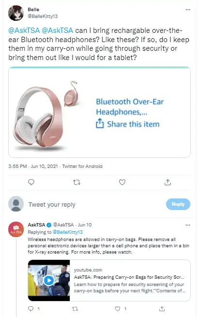 Can you take Bluetooth headphones through airport security