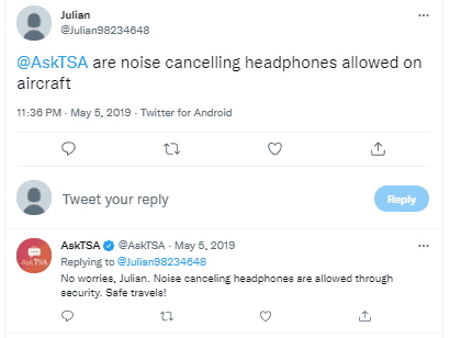 noise cancelling headphones on planes