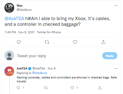 can I bring an Xbox on a plane in checked baggage