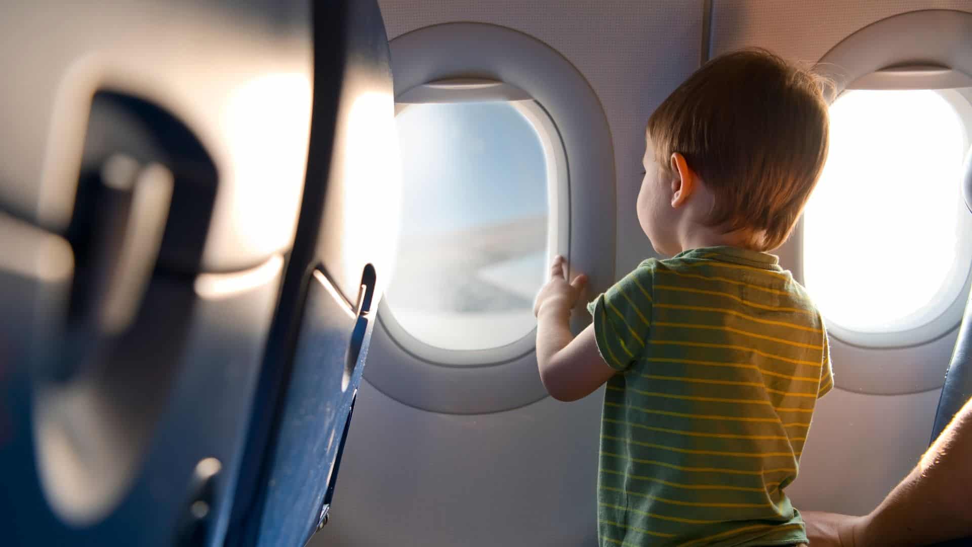 2-year-old on a plane
