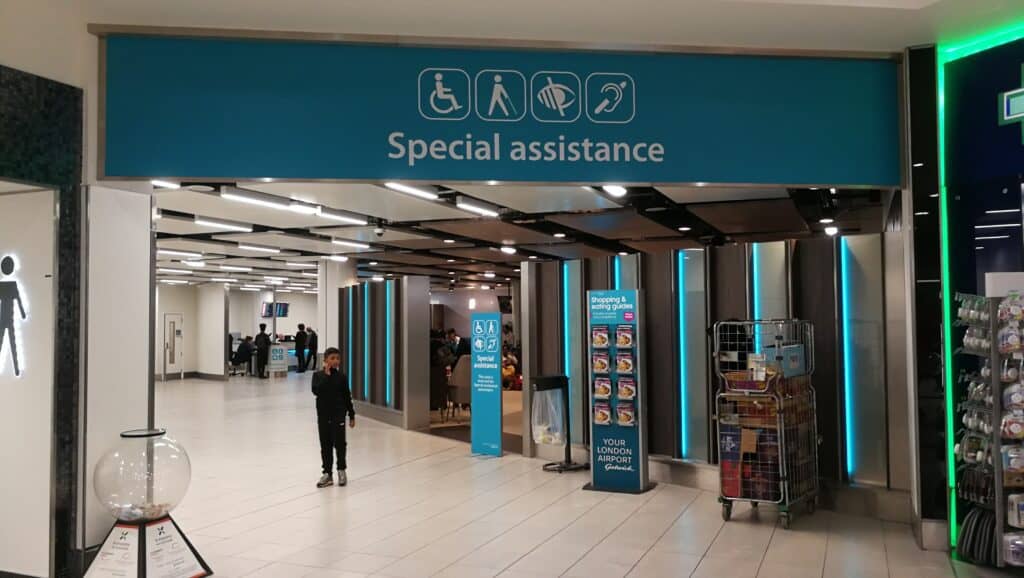 Accessing special assistance at the airport