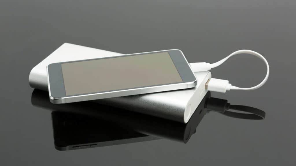 Portable power bank to charge a phone on a plane