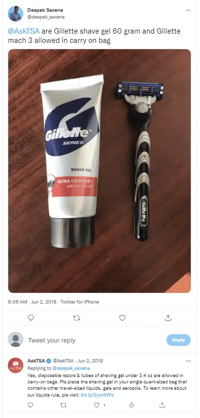 can i take my gillette razor in my carry on?