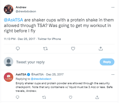 can i bring liquid protein shakes on a plane