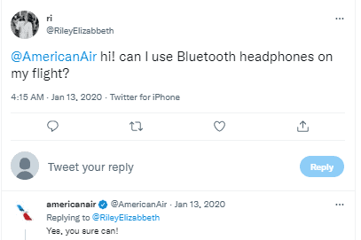 can you use bluetooth headphones on a plane american airlines