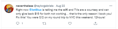 Can you get a JetBlue wifi refund