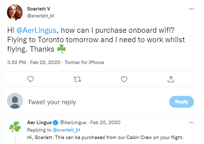 How much does Aer Lingus wifi cost