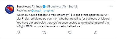 Does Southwest have free wifi