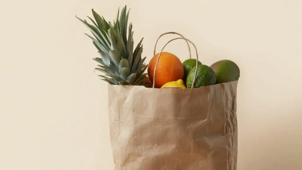 Fruits in paper bag