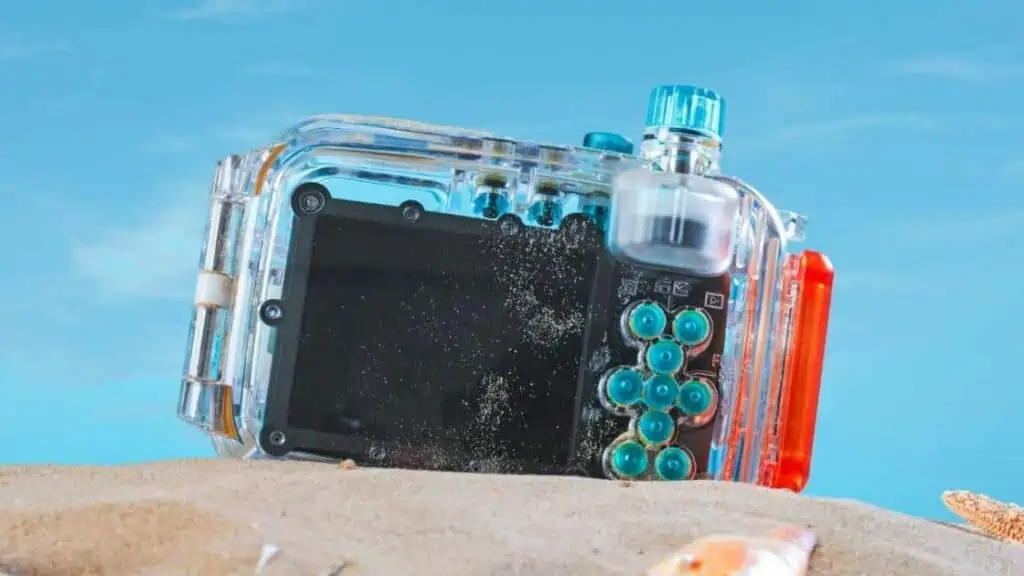 A camera in a waterproof case for What To Pack For Cancun_Underwater camera