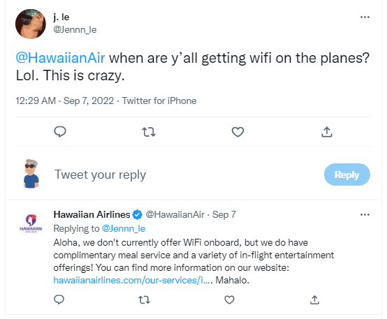 Does Hawaiian Airlines have wifi