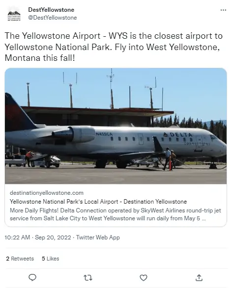 Which Airport for Yellowstone National Park? 1