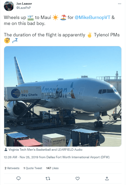 Tylenol PM on a plane