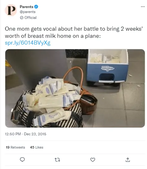 can you bring breast milk on a plane