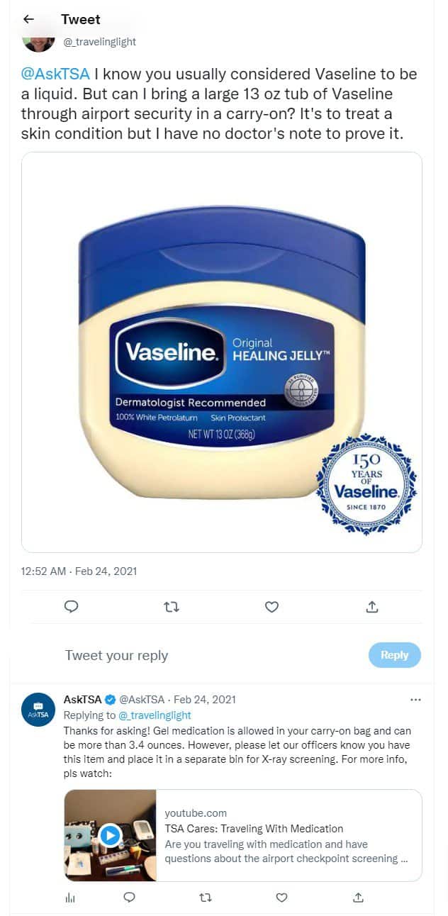 Can You Bring Vaseline on a Plane?