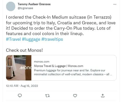 mono luggage reviews