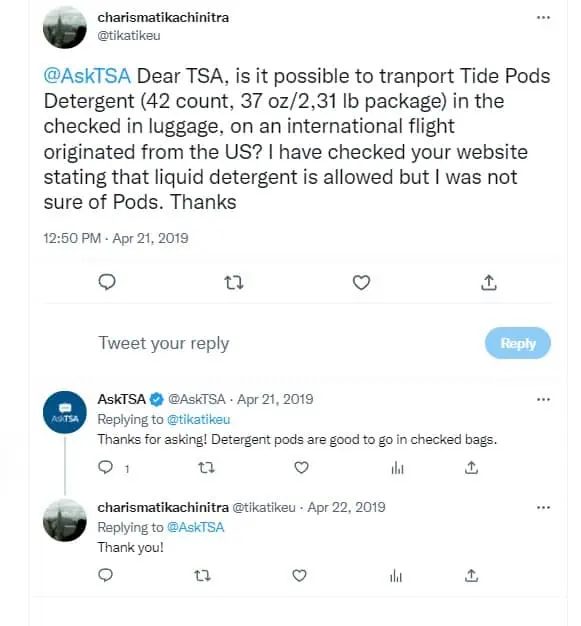 can you take tide pods on an airplane 