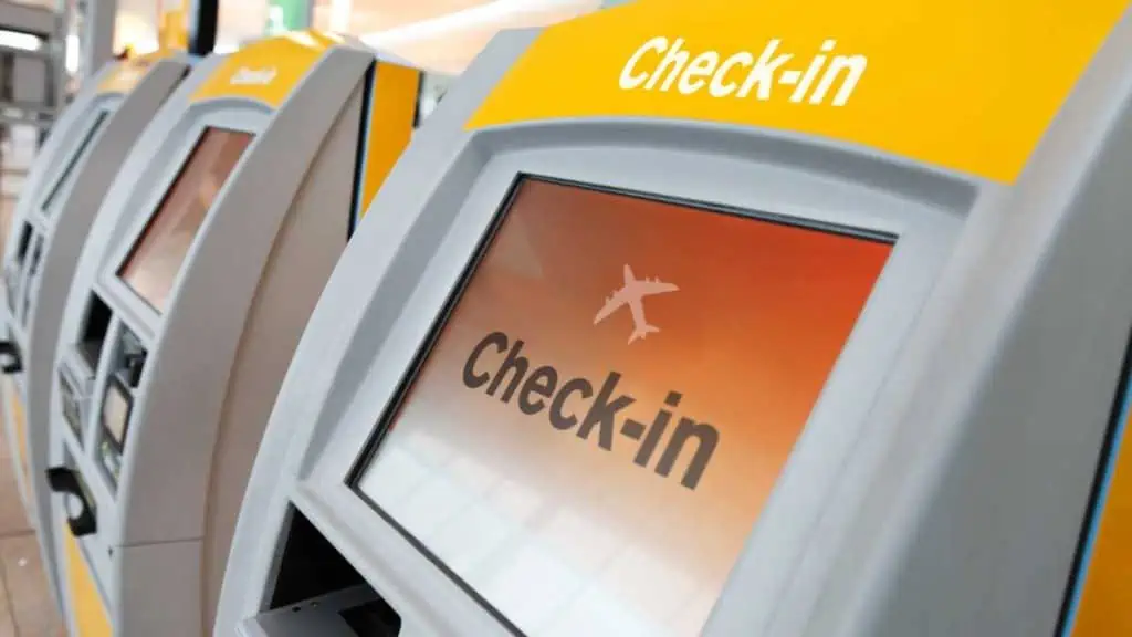 airport self check in machines